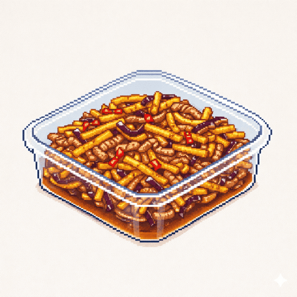 さつまいもと豚のきんぴら